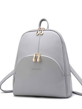 Nevenka Light Gray Women's Backpack Purse